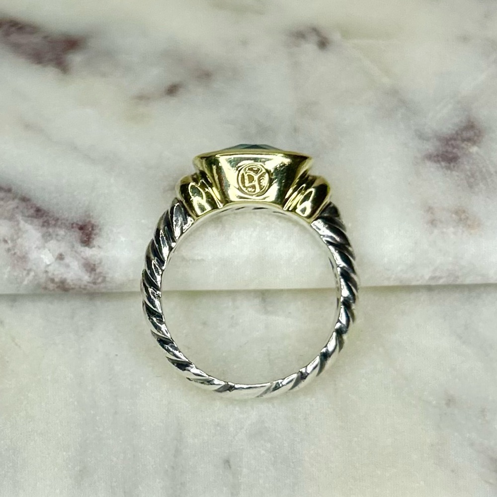 David Yurman Blue and Gold Ring - Picture 5 of 8